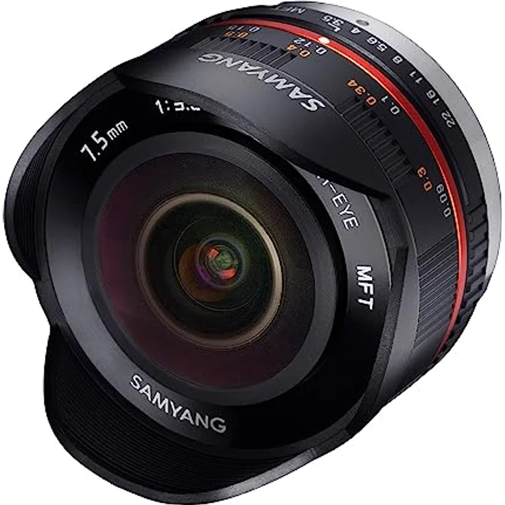 Samyang 7.5mm F3.5 UMC Fish-eye MFT für Micro Four Third, Schwarz  – Bild 2