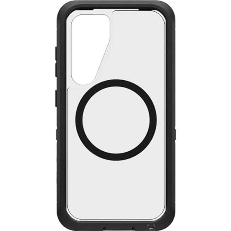 OtterBox Defender Series XT Clear Hülle mit Magneten für Samsung Galaxy S25, stoßfest, Ultra-robust, 7X getestet nach Militärstandard, Transparent/Schwarz – Bild 1