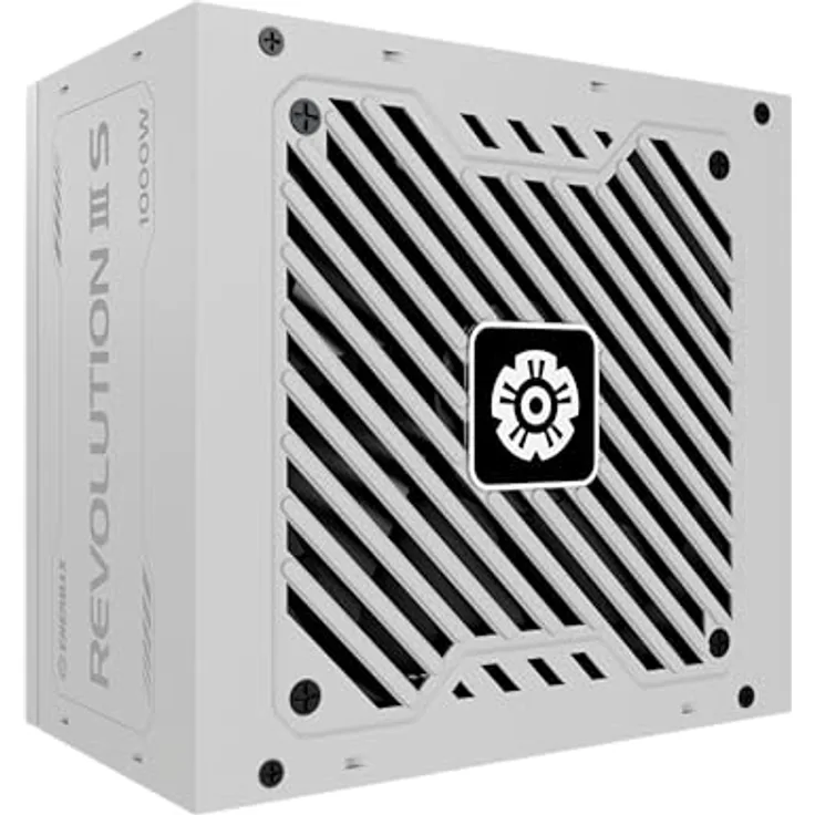 ENERMAX Revolution III S 1000W Snow White, vollmodulares ATX 3.1-Netzteil, 80 Plus Cybenetics Platinum, PCIe 5.1 12V-2x6, flüsterleiser 120mm FDB-Lüfter, Semi-Fanless, 105°C japanische Kondensatoren