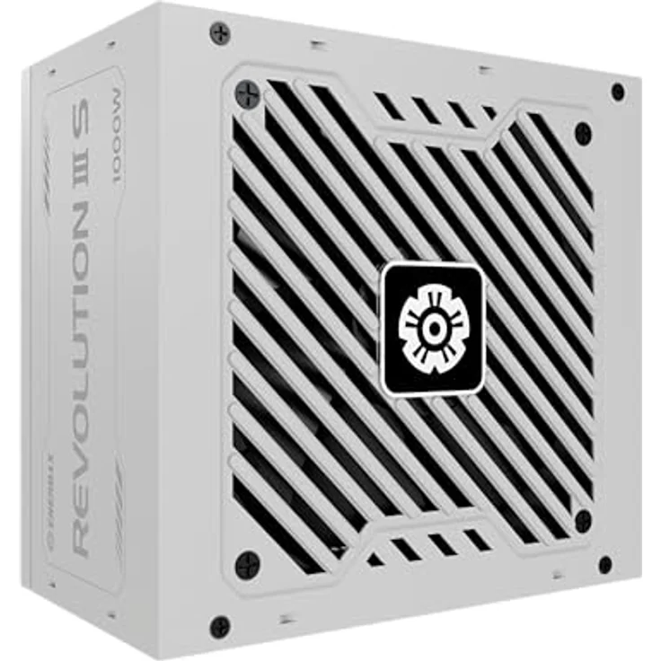 ENERMAX Revolution III S 1000W Snow White, vollmodulares ATX 3.1-Netzteil, 80 Plus Cybenetics Platinum, PCIe 5.1 12V-2x6, flüsterleiser 120mm FDB-Lüfter, Semi-Fanless, 105°C japanische Kondensatoren – Bild 1