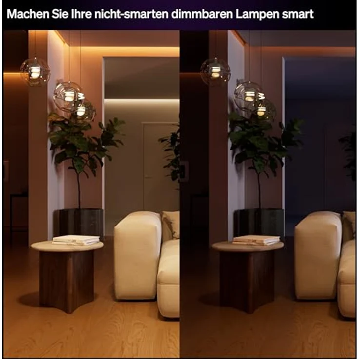 Philips 11187600 Wandschaltermodul DIMM, 1-Kanal Smart Schalter für zwei Leuchten, weiß – Bild 3
