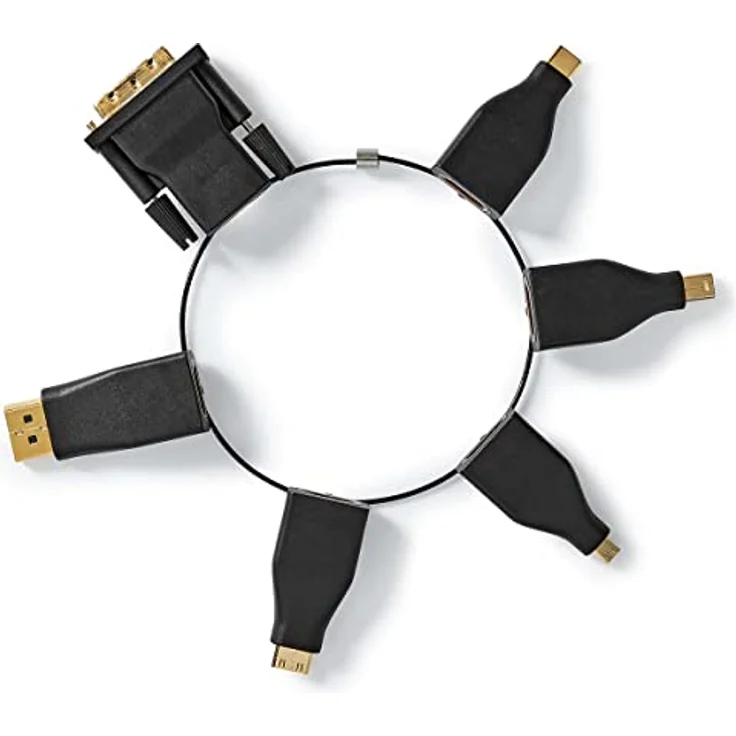 NEDIS CCGB34999BK HDMI™-Adapter, 4K/60 Hz DVI-D zu HDMI, DisplayPort, USB-C™, schwarz – Bild 3