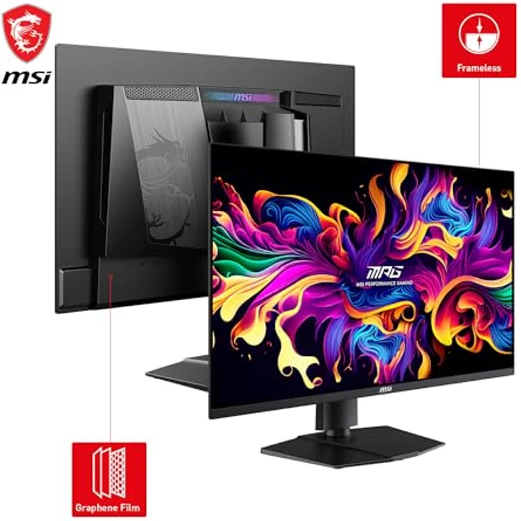 MSI MPG 271QRX QD-OLED 26,5" WQHD Gaming Monitor - OLED Panel Quantum Dot 2560 x 1440, 360Hz / 0,03ms, 99% DCI-P3, ΔE≤2, DisplayHDR True Black 400, KVM, RGB - DP 1.4a, HDMI 2.1, USB Typ-C – Bild 3