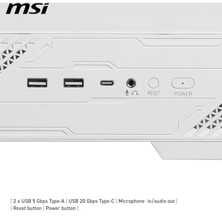 MSI GEH Midi MAG PANO 130R PZ WHITE, PC Gehäuse mit 270-Grad-Panoramabildschirm und drehbarem GPU-Halter, Weiss – Bild 6