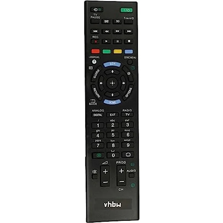 vhbw Fernbedienung kompatibel mit Sony KDL-37EX725, KDL-37EX720, KDL-37P3600, KDL-37P3020, KDL-37P5500 Fernseher, TV - Ersatzfernbedienung, kein Programmieren notwendig, RM-ED047 Ersatz, schwarz – Bild 1