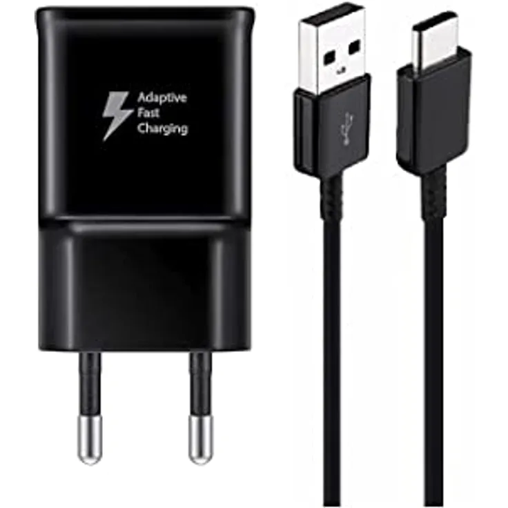 Ventarent Device Refreshing + Leasing Adapter 15W + Ladekabel USB-C Kompatibel Mit Samsung Galaxy S8 S9 S10 S20 Plus Note 9 10 Schwarz