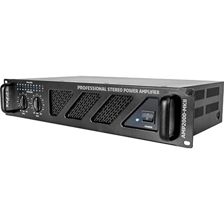 AMP2000-MKII - IBIZA - Professioneller 2x1500W PA-Verstärker mit XLR/Klinkeneingängen und Speakon-/Klemmenausgängen - 19"-Rack - Schwarz – Bild 3