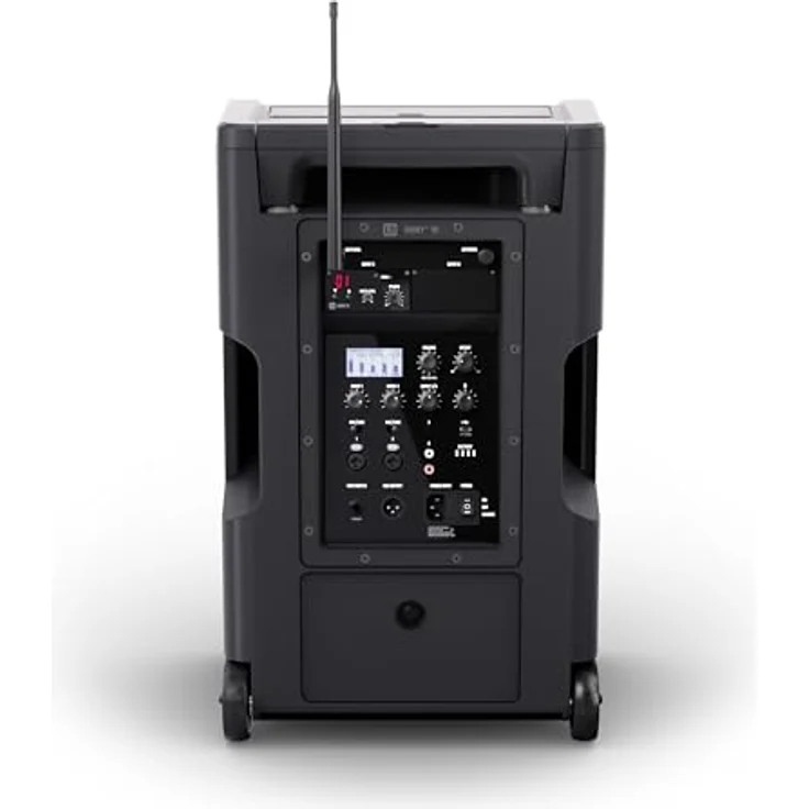 LD Systems ANNY 10 BPH Mobiler Bluetooth PA-Lautsprecher mit Akku, Mixer und 1x Headset-Mikrofon (inkl. Taschensender) 584-608 MHz, Schwarz – Bild 3