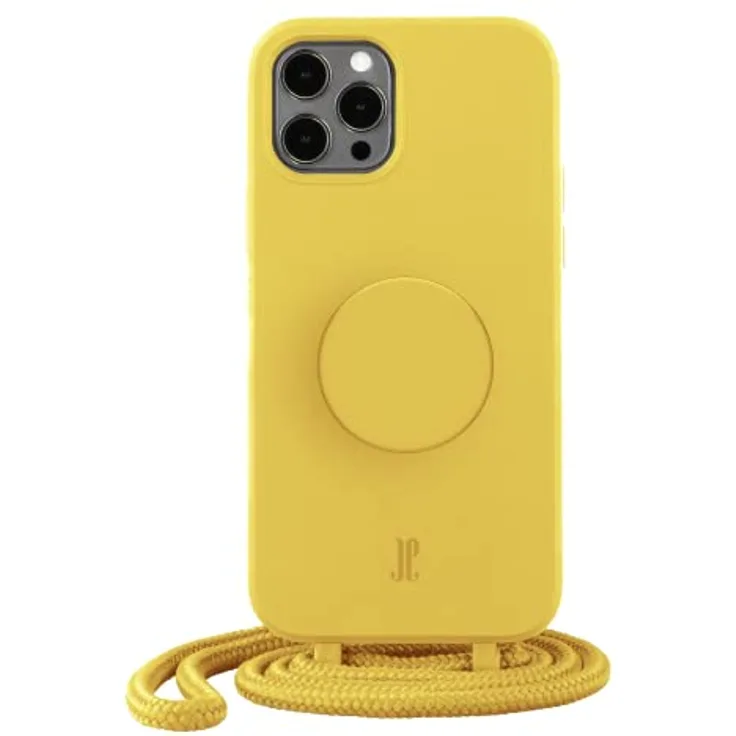 PopSockets x Just Elegance - Handyhülle für iPhone 12 Pro Max mit Einer Abnehmbarereiner Geflochtenen Kette und einem PopGrip mit Austauschbarem PopTop - Rabbit's Paw
