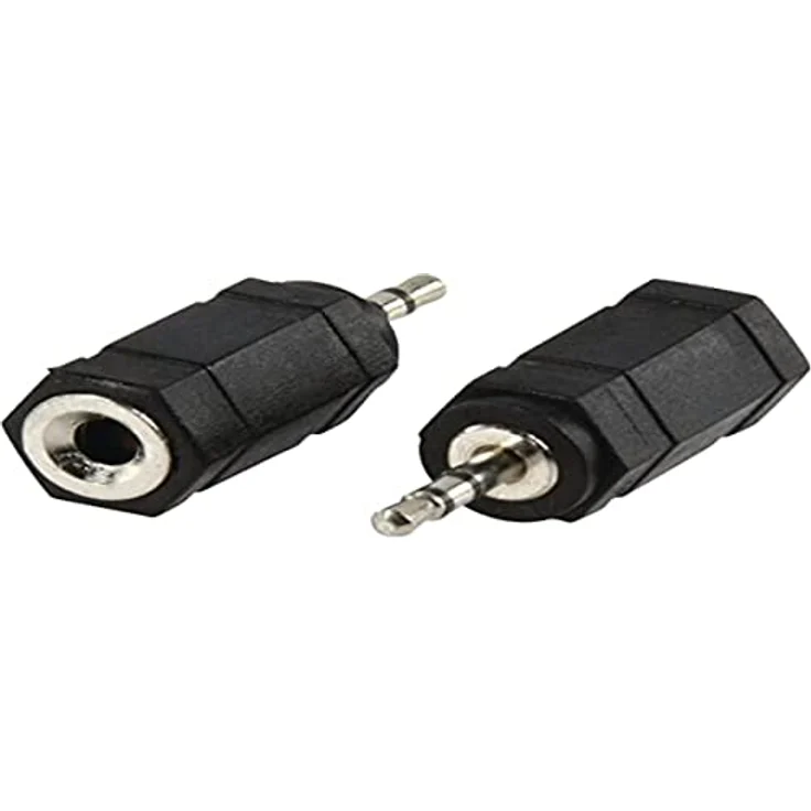 Valueline AC-018 - Kabelschnittstellen--Adapter (2.5mm, 3.5mm, Male Connector-Female Connector, Schwarz) – Bild 2