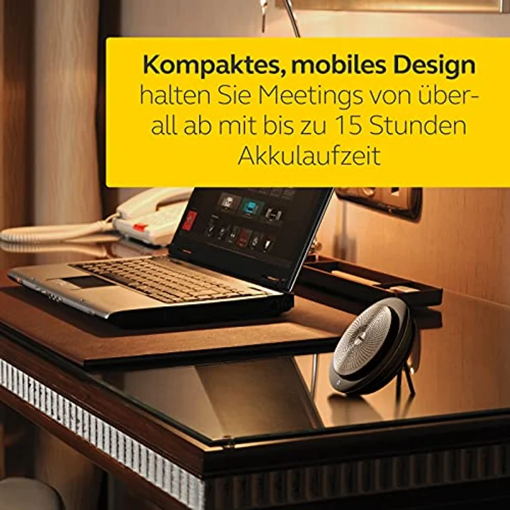 Jabra Speak 710 Konferenzlautsprecher – Unified Communications zertifizierter tragbarer Lautsprecher mit Bluetooth Adapter und USB-Anschluss – Für Laptop, Smartphone und Tablet – Bild 5