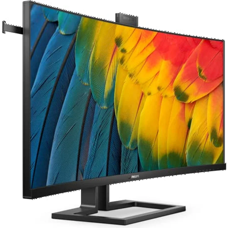 Philips 40B1U6903CH - 40 Zoll Wide UHD Curved Monitor, 5 MP Webcam, höhenverstellbar, Lautsprecher (5120x2160, 75 Hz, HDMI, DisplayPort (in/Out), Thunderbolt, USB Hub) schwarz – Bild 5