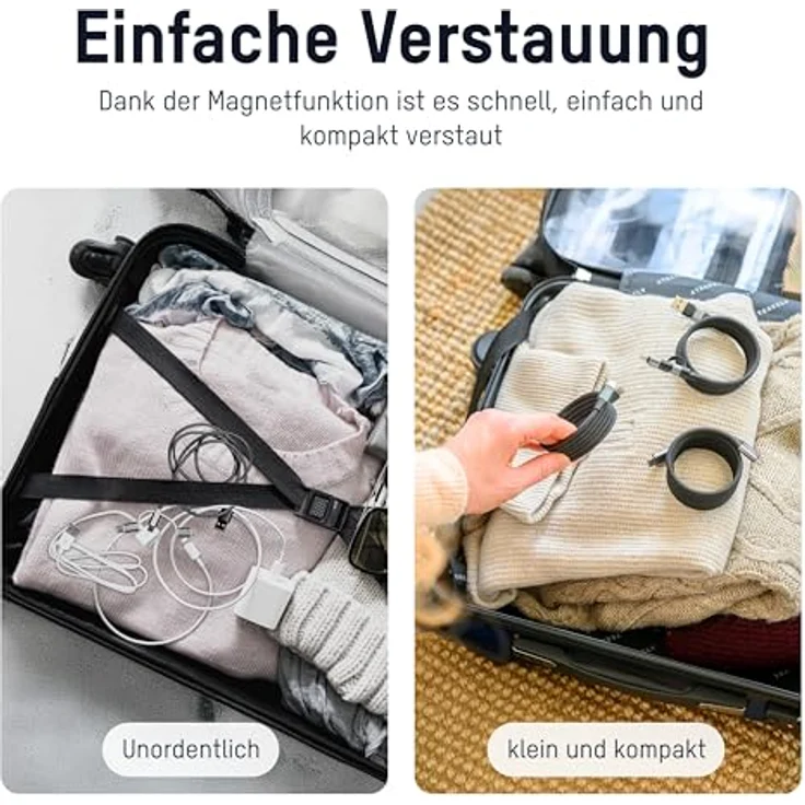 ANSMANN USB C Kabel, magnetisches Schnellladekabel 60W, 120cm für iPhone 15/16 Pro, Samsung, Android, Huawei, mit Schnellladefunktion und Magnetverschluss – Bild 5