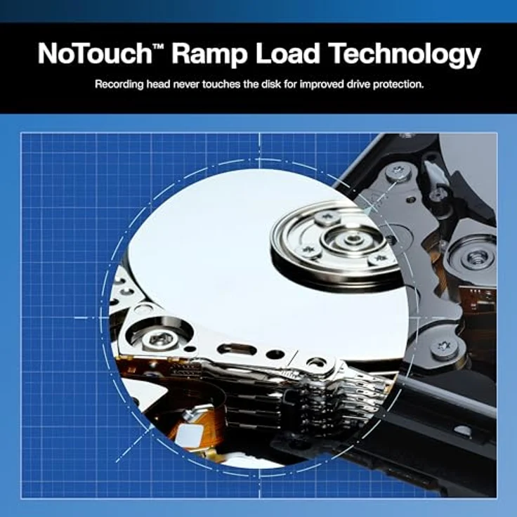 WD WD40EZZX, interne 3,5-Zoll Festplatte mit 4 TB Speicher, SATA3, 5400 U/min, Blau – Bild 5