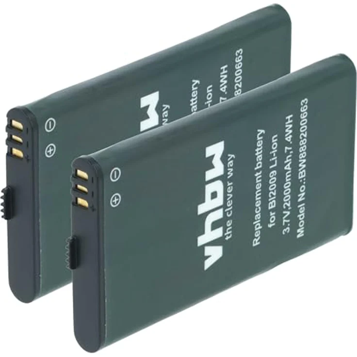 vhbw 2X Akku für Hytera PD375, Hochleistungsakku mit 2000 mAh und 3,7 Volt, Lithium-Ionen – Bild 1