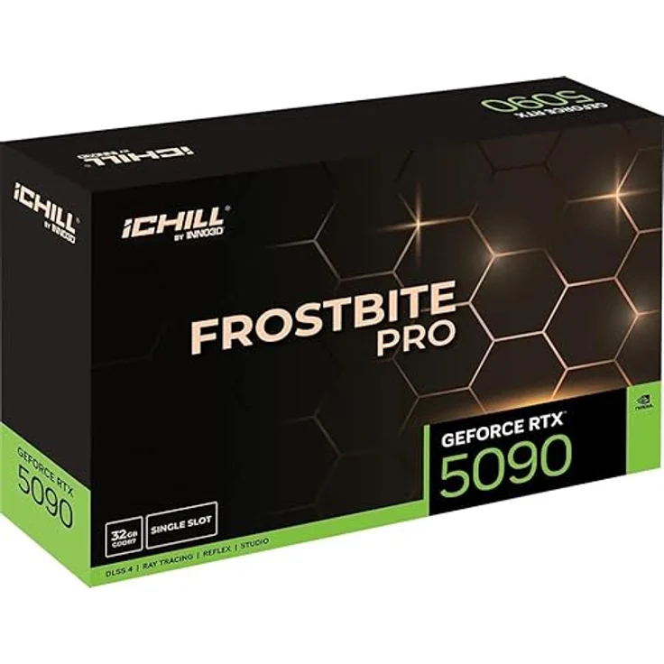 Inno3D RTX 5090 iChill Frostbite Pro, Grafikkarte mit 32 GB GDDR7, 7680x4320 Auflösung, Flüssigkeitskühlung, HDMI und 3x DP – Bild 3