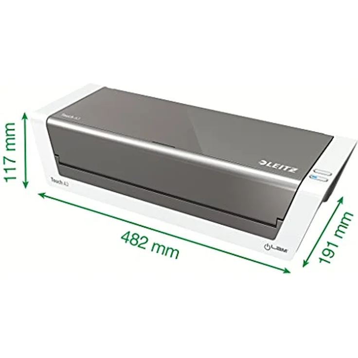 Leitz Laminiergerät, A3, Weiß Hochglanz-Anthrazit, Touch 2, iLam, 74744000 – Bild 4