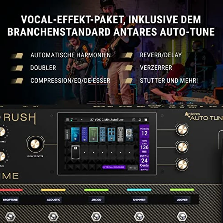 HeadRush Prime - Gitarren & Vocal Multi-Effekt-Pedal, Modelling-Prozessor mit Amp Cloner, Antares Auto-Tune, WLAN, Touchscreen, Looper & Bluetooth – Bild 4