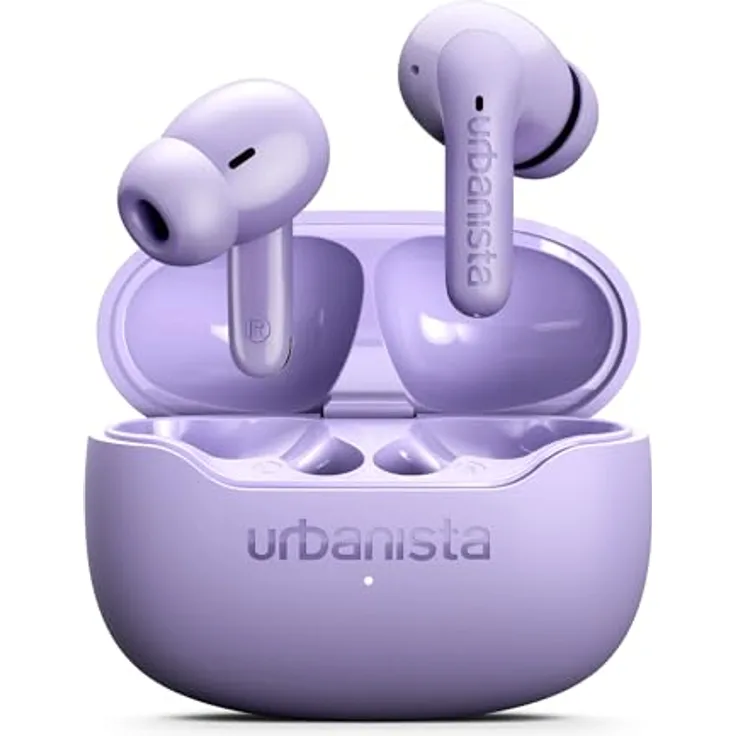 Urbanista Palermo, True Wireless Stereo Kopfhörer mit 32 Stunden Akku und aktiver Geräuschunterdrückung, Violett