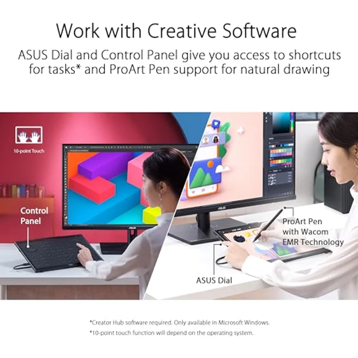 ASUS ProArt PA169CDV - 15,6 Zoll Stift-Display - 4K UHD 3840x2160, Wacom EMR, ProArt Pen, 100% sRGB, 10-Punkt Touch, Calman, DisplayHDR 400 - IPS, 16:9, 10-bit, entspiegelt, 15W USB-C, HDMI, Speaker – Bild 5