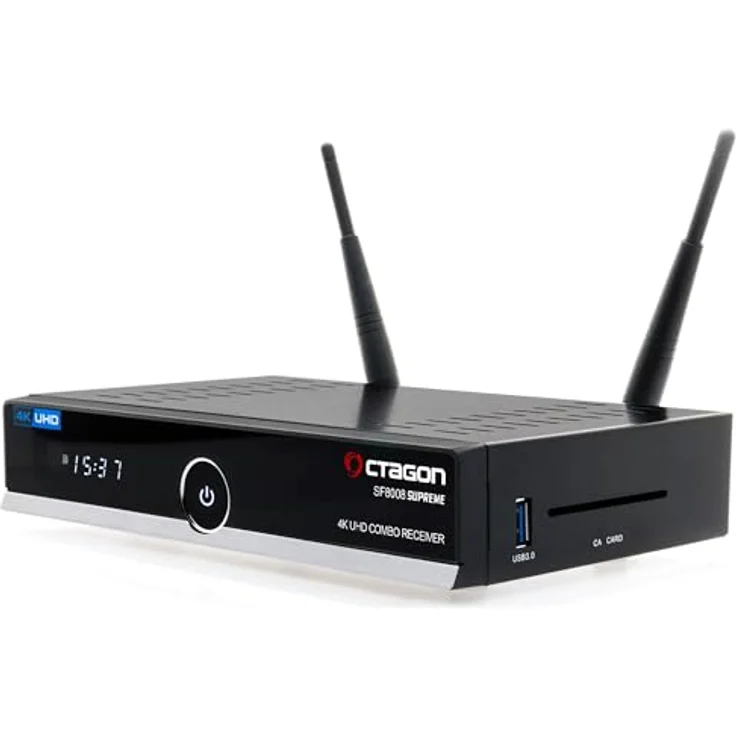 Octagon SF8008 UHD 4K Supreme Combo + 250GB Festplatte INTERN, Sat- Kabel- & DVB-T2 Receiver, E2 Linux & Define OS, mit Aufnahmefunktion, M.2 M Key, Gigabit LAN, Kartenleser, Sat to IP, WiFi - Octagon Sat-Receiver mit 250GB Festplatte, Multistream Support, Gigabit LAN, Bluetooth 5.1, Dual-Band-WiFi, M.2-Schnittstelle – Bild 2