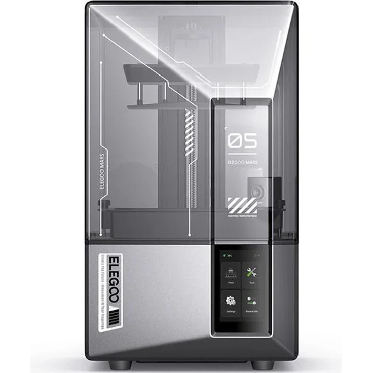 Elegoo Mars 5 Ultra, Harz-3D-Drucker mit 9K Mono LCD-Bildschirm, 153 mm x 77 mm x 165 mm Bauvolumen, automatische Nivellierung, KI-Kamera und Echtzeitüberwachung