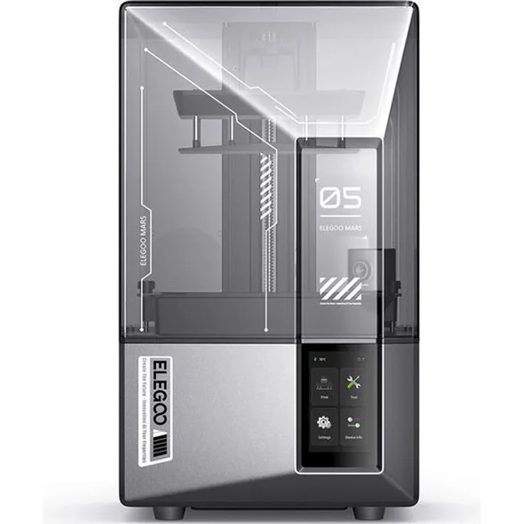 Elegoo Mars 5 Ultra, Harz-3D-Drucker mit 9K Mono LCD-Bildschirm, 153 mm x 77 mm x 165 mm Bauvolumen, automatische Nivellierung, KI-Kamera und Echtzeitüberwachung