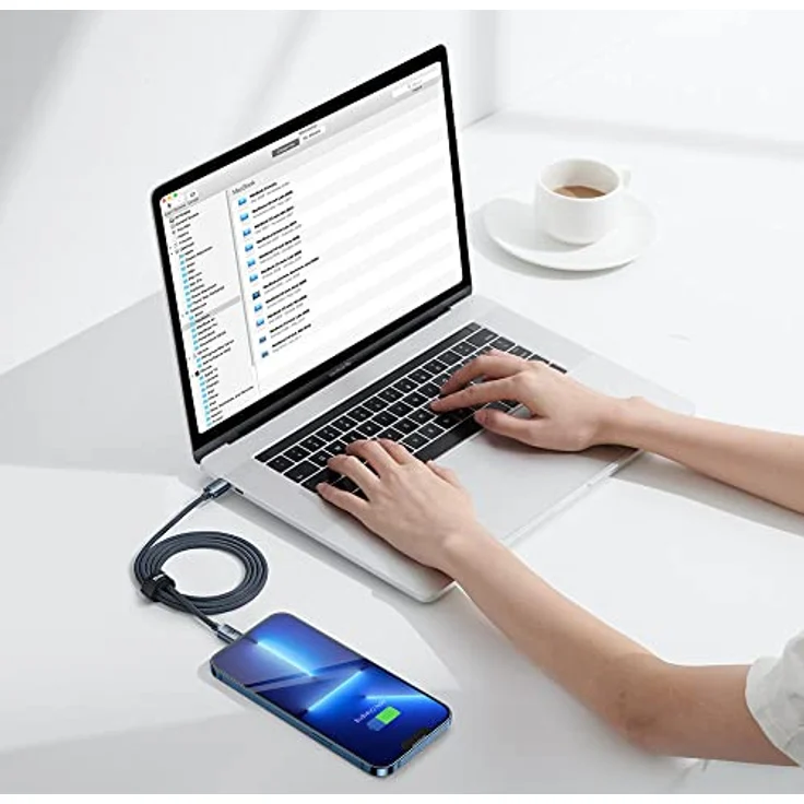 Baseus Crystal Shine Serie USB Typ C auf Lightning Schnellladekabel, 20W, 1,2m, schwarz – Bild 6