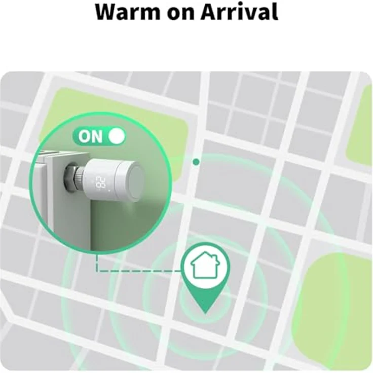 Aqara Smartes Heizkörperthermostat W600, Zigbee/Thread, Energiesparen, Sprachsteuerung, Geofencing, Kompatibel mit Apple Homekit, Alexa, Google – Bild 5