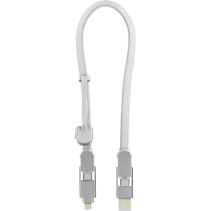 Rolling Square inCharge XL 30 cm, Ladekabel, USB/Mikro-USB/Lightning, weiß – Bild 1