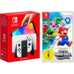 Nintendo Switch OLED, inklusive Super Mario Bros. Wonder, 7-Zoll-OLED-Bildschirm, Handheld- und Tisch-Modus