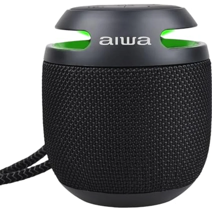 Aiwa Tragbare Bluetooth-Lautsprecher BST-100/BK, Schwarz, kompakter Bluetooth Lautsprecher mit tragbarem Design – Bild 6