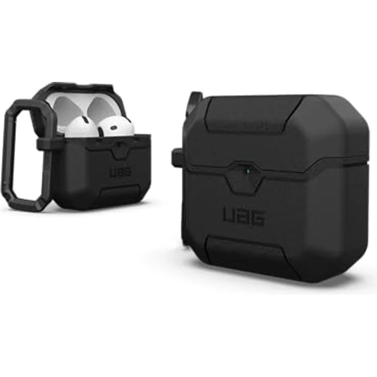 UAG Scout, Kopfhörertasche + Schutzhülle für Apple AirPods 4, Schwarz, robuster Schutz vor Stößen und Kratzern – Bild 1