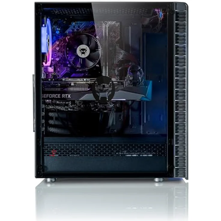 BEASTCOM Q5 Gaming PC Set Bundle | AMD Ryzen 5 4500 4,10GHz, NVIDIA RTX 4060 Ti 8GB, 32GB RAM, 1TB NVMe SSD, 27" Monitor LED, RGB Tastatur + Maus + Mauspad, Win 11 – Bild 5