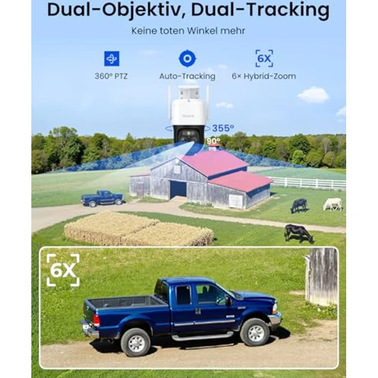 Reolink 4G LTE Überwachungskamera TrackMix LTE Plus 2, 2K Kamera mit 30W Solarpanel, ColorX Nachtsicht, 24/7-Aufzeichnung, KI Erkennung, lokal Speicher bis 512GB – Bild 4