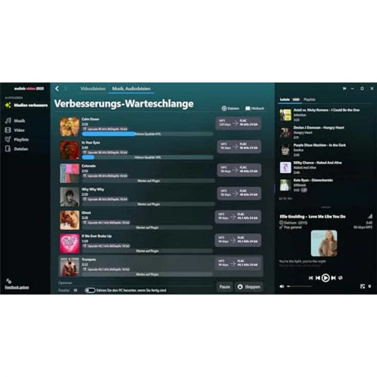 Audials Vision 2025, Dauerlizenz zur Verbesserung von Musik & Videos mit KI, Windows 11/10, Deutsch/Multilingual, Product Key Card #PKC – Bild 4