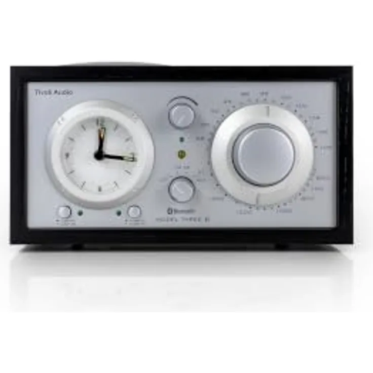 Tivoli Audio Model Three BT, AM/FM Radiowecker mit Bluetooth und natürlichem Holzgehäuse, schwarz