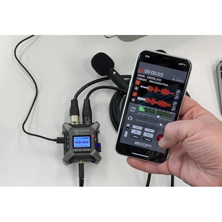 Zoom Audio F3 Multitrack Field Recorder, 32bit/192kHz Aufnahmequalität, 2 XLR-Eingänge, Bluetooth-konnektiv, robustes Gehäuse – Bild 9