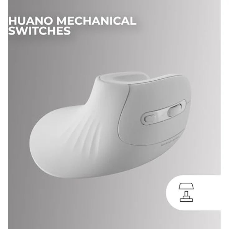 Mars Gaming MMW-ERGOPRO Weiß, Ergonomische Vertikale Kabellose Maus, Optischer Sensor 3200DPI, Huano-Schalter, 2.4GHz Kabelloser Empfänger, Multi-Plattform Support – Bild 4