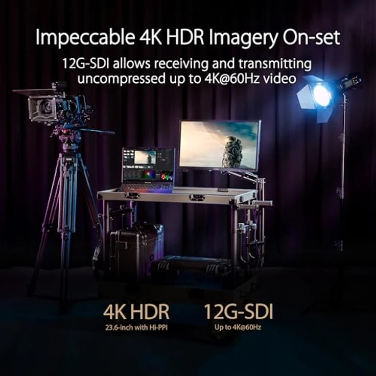 ASUS ProArt PA24US - 23,6 Zoll 4K UHD Professioneller Monitor - 16:9 IPS, 3840x2160 - HDR10, HLG, 10-bit, Farbmessgerät, 12G SDI, USB-C 80W, Speaker – Bild 3