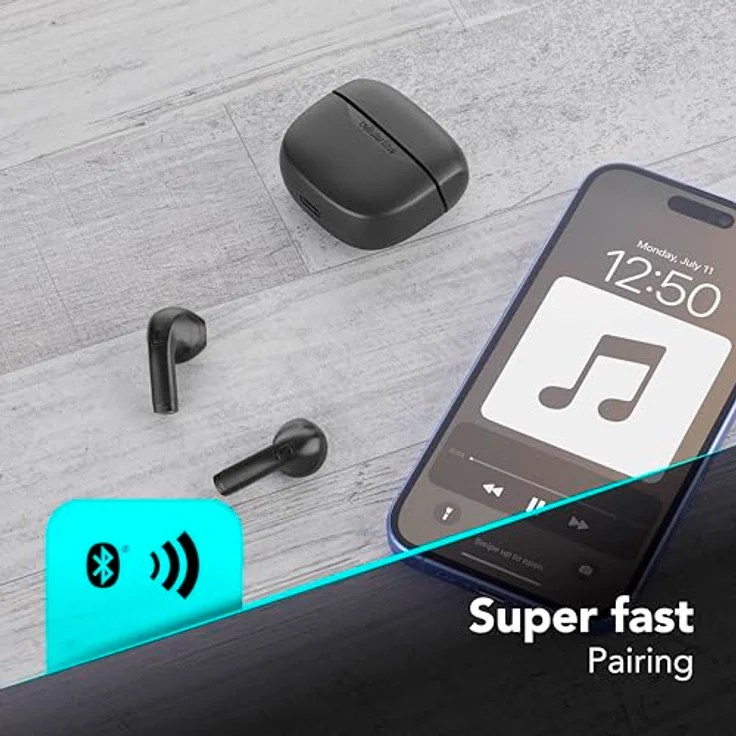 Cellularline TWS CORE Bluetooth-Ohrhörer, Kabellose In-ear Kopfhörer mit passiver Geräuschunterdrückung, 4 h Akkulaufzeit, Schwarz – Bild 5