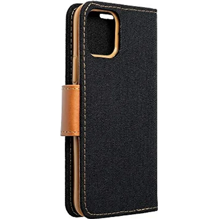 COFI 1453 Elegante Handy Hülle Canvas Buchholster kompatibel mit Samsung Galaxy S24 Ultra Schwarz – Bild 4