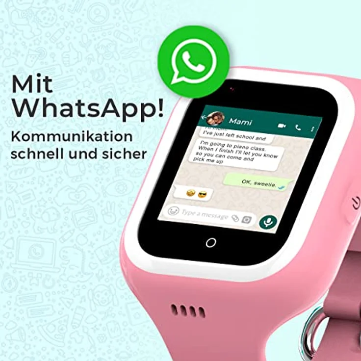 SaveFamily Relojes con GPS Iconic Plus 4G Kinder Smartwatch, Videoanruf, Anrufer identifizieren, Musik, Bluetooth, App Store, Whatsapp, GPS, Kamera, SOS, Wasserdicht - Blau – Bild 3