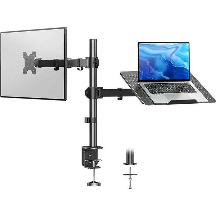 Huanuo HNCM2, Monitorhalterung für 13-32" Monitore, max. 10 kg Tragfähigkeit, Schwarz