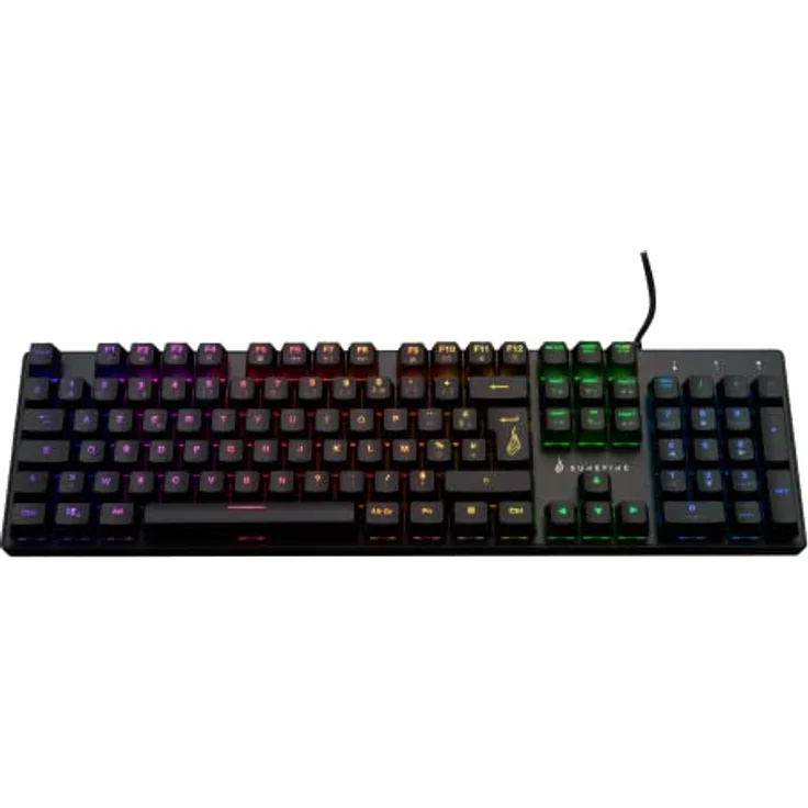 Surefire Kingpin M2 Mechanische Gaming Tastatur Französisch, Gaming Multimedia Keyboard Full Size, RGB-Tastatur mit Beleuchtung, 100% Anti-Ghosting-Tasten, französisches Layout AZERTY – Bild 1