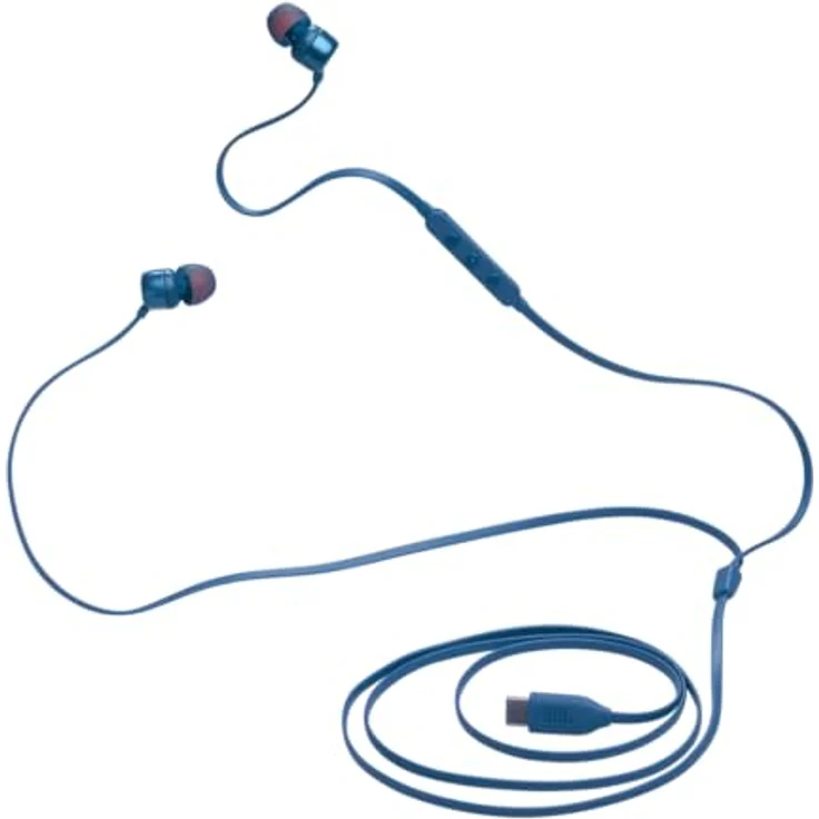 JBL Tune 310 C Kopfhörer – Kabelgebundene In-Ear-Kopfhörer Pure Bass Sound, Mikrofon und USB-C-Anschluss – Blau – Bild 1