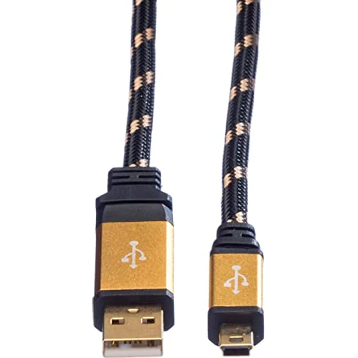 Roline GOLD USB 2.0 Kabel, Typ A - 5-Pin Mini 0,8m (11.02.8821) – Bild 4