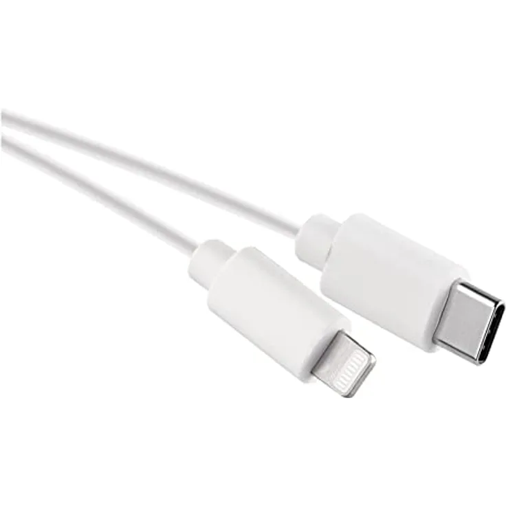 EMOS iPhone Ladekabel Lightning auf USB-C, MFi zertifiziert Datenkabel für Apple Produkte, Aufladen und Datenaustausch, 1 m langes Kabel, Lightningkabel für Schnelladen High Speed 480 Mbit/s, weiß