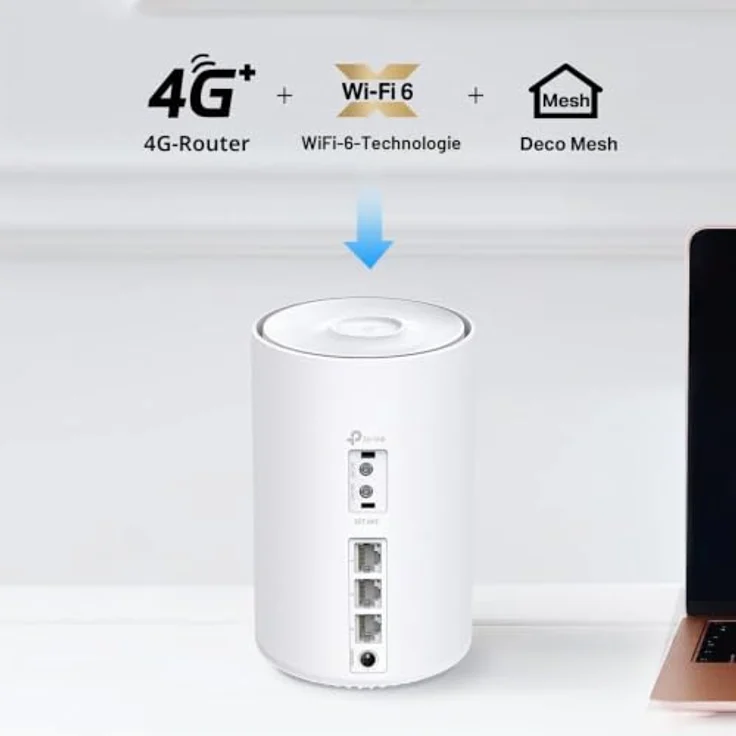 tp-link Deco X10-4G, 4G/LTE Mesh Wi-Fi 6 Router mit 1500 MBit/s, Schwarz – Bild 6