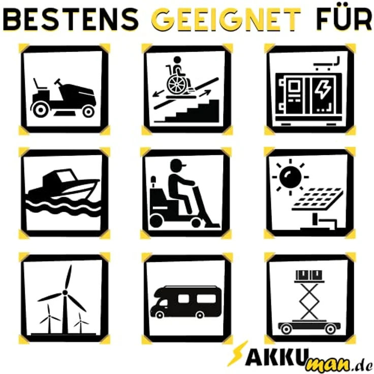 Akku kompatibel E-Scooter Mach 1 Mach 1 1886 48V 4X 12V 14Ah AGM Blei Accu wie 15Ah – Bild 3